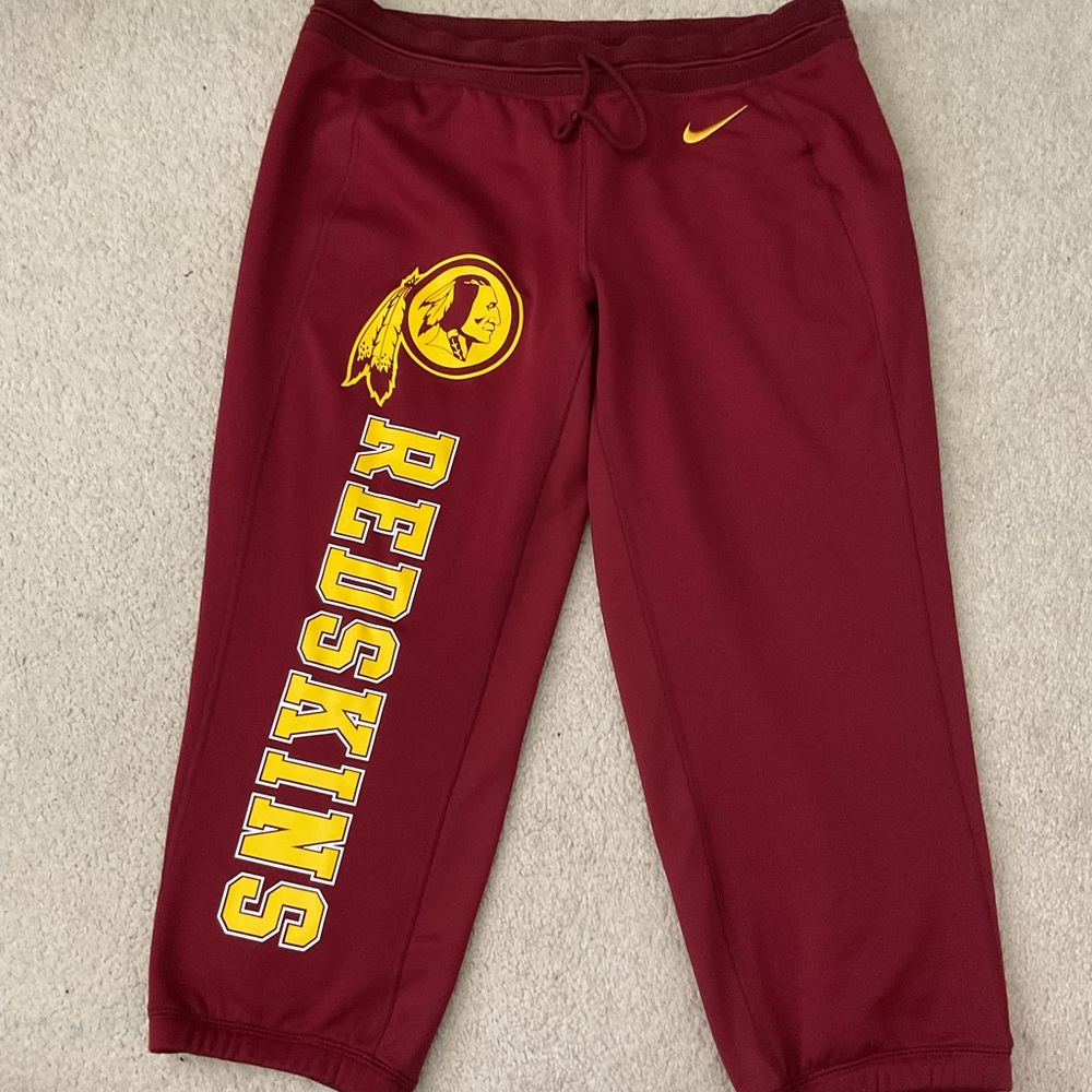 Nike Burgundy and Yellow Sweatpants